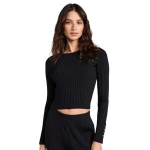 Solid & Striped Blackout Black The Landman Ribbed Sweater